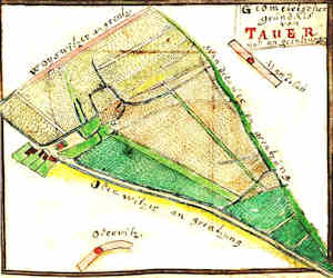 Geometrischer Grundris von Tauer mit denen andrentzungen - Plan wsi